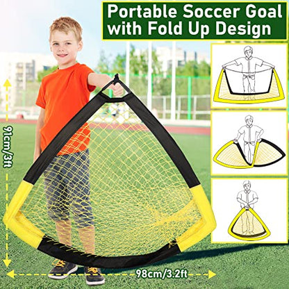Happy Jump 7x5 FT & 5x3.6 FT Portable Soccer Goal for Youth Players Ages 6–14, Large-Frame Design Built for Long-Term Development, Easy Setup for Backyard, Park or School Training - style: 5x3.6 FT BY-1PC