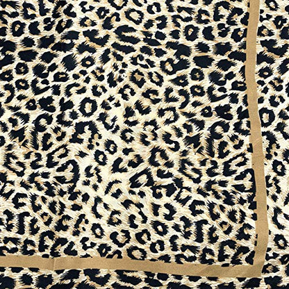 YOUR SMILE Silk Like Scarf Women's Fashion Pattern Large Square Satin Headscarf Headdress - color: 124