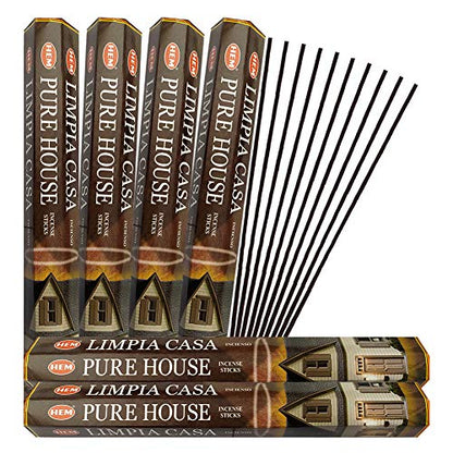 Pure House Incense Sticks and Incense Stick Holder Bundle Insence Insense Hem Incense Sticks - color: Pure House