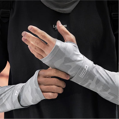 UV-Sun-Protection-Arm-Sleeves for Men Women Youth Cooling Arm Cover with Thumb Hole for Summer Outdoor Sports