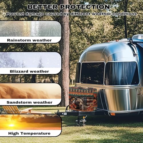 American Bear RV Trailer Propane Tank Cover Double 20 LB Propane Gas Tank Cover Durable Waterproof RV Parts Accessories Easy to Install - color: American Bear, size: S 20LB