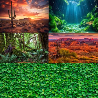 Rock Cave Aquarium Background Futuristic Sci-Fi Cave with Cyan Crystals Lights Terrarium Backgrounds Abstract Cyan Rock Cave Fish Tank Background Cave with Sunbeams Reptile Tank Backgrounds 30x12in - color: Blue, size: 30(W)x12(H)inches/ 75(W)*30cm(H)