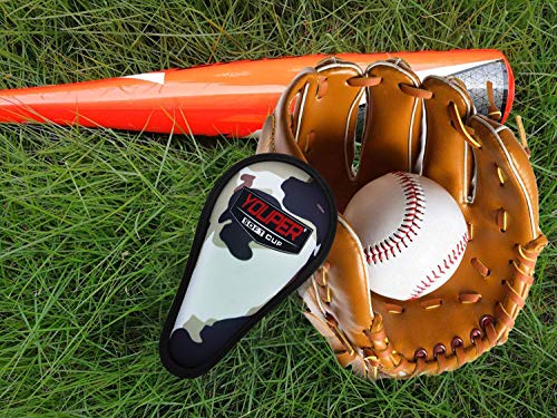 Youper Boys Youth Soft Foam Protective Athletic Cup (Ages 4-6), Kids Sports Cup for Baseball, Football, Lacrosse, MMA - style: Camo