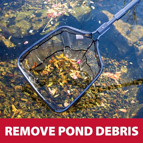 The Pond Guy Heavy Duty Telescopic Fish & Utility Net Combo | Adjustable aluminum pole and mesh netting are ideal for water garden maintenance and fishing equipment needs