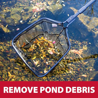 The Pond Guy Heavy Duty Telescopic Fish & Utility Net Combo | Adjustable aluminum pole and mesh netting are ideal for water garden maintenance and fishing equipment needs
