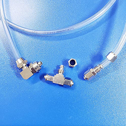 Aquarium Proof CO2 Tubing(Transparent) Improving Kit (30 Ft CO2 Tubing/w Metal Fitting & Suction Cups)