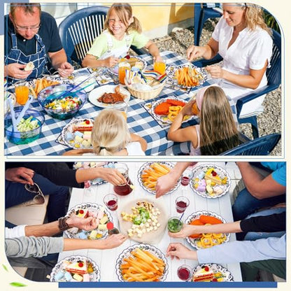 Funnymoom 96 Pieces Capri Lemon Tableware Set for 48 Guests Include 48 Pcs 7 Inch Dessert Plates and 48 Pcs Napkins Watercolor Disposable Dinnerware for Summer Birthday Holiday Tea Party Supplies - style: Lemon