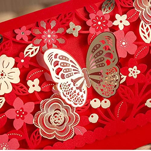 8 PCS Chinese Red Envelopes/Money Pocket/Party Accessory Organizer Envolop for Bussiness Occassion/Invited Card/Wedding/Birthday/New Year Party (8pcs-style 2) - color: 8pcs-style 2