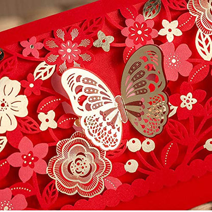 8 PCS Chinese Red Envelopes/Money Pocket/Party Accessory Organizer Envolop for Bussiness Occassion/Invited Card/Wedding/Birthday/New Year Party (8pcs-style 2) - color: 8pcs-style 2