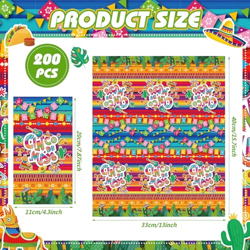 Yeaqee 100 Pcs Eid Mubarak Napkins Ramadan Disposable Mexican Paper Napkins Cinco De Mayo Fiesta Supplies Party Taco Fiesta Guest Hand Towels for Kitchen Party Supplies (Cinco De Mayo) - color: Cinco De Mayo