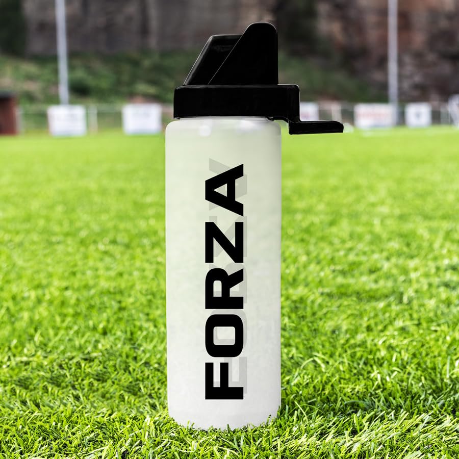 FORZA Team Hygiene Water Bottles – BPA-Free Squeeze Bottles with Contactless Nozzle for Athletes, 1 Litre Capacity (Pack of 20, Semi-Translucent) - color: Semi-Translucent, style: Pack of 20