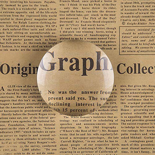 2'' Magnifying Dome - Optical Acrylic Portable Paperweight Magnifier Extremely Clear Reading Aid Magnifying Glass Dome Easy to Glide for Reading Books,Map,Newspaper and Magazine by BIJIA(50mm) …