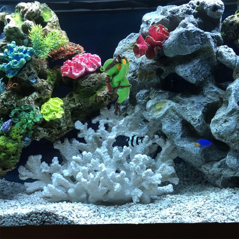 Happyyami Floating Diver Figurines for Aquarium Decor with Movable Joints Stable Buoyancy Mini Scuba Diver Toy Fish Tank Accessories for Home Aquarium