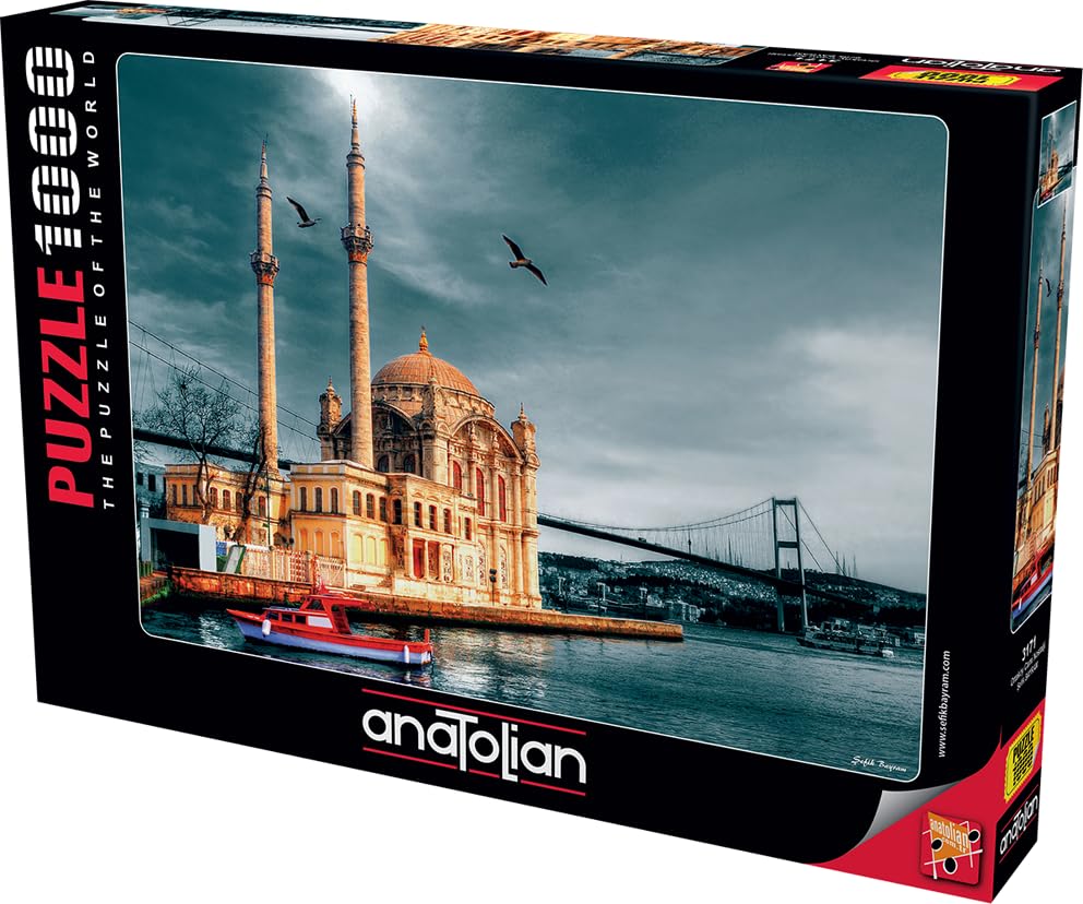 Anatolian Puzzle - Ortakoy Mosque (Nostalgia), 1000 Piece Jigsaw Puzzle, #3171 - color: Ortaköy Cami Nostalji