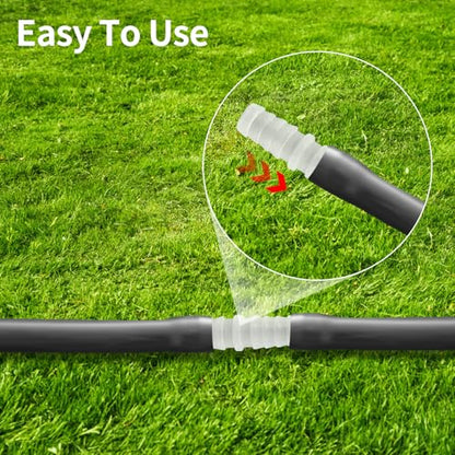 5-Pack 3/8" Barbed Fitting, Universal | Plastic Barbed fitting; for air, water, fuel lines; fits aquarium, water pump, irrigation systems - size: 3/8