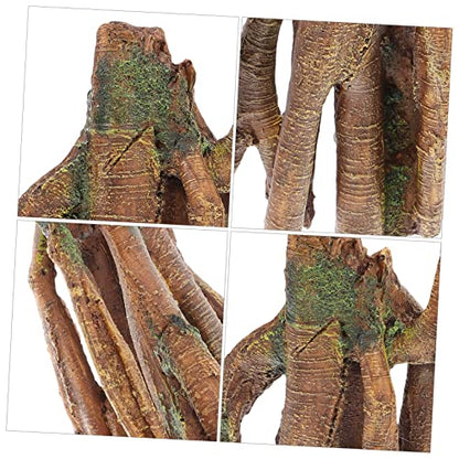 Simulation Tree Trunk Decoration Freshwater Driftwood Artificial Tree Stump Aquarium Landscape Tree Stump Tablescape Decor Decorative Artificial Tree Trunk Household Resin Tank