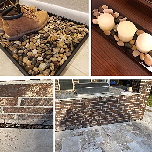 Pebbles for Plants 1.8 lb Natural Garden Decorative Stone Outdoor Polish River Rocks 1-1.5 Inches… - size: 1.8LB, style: Colour