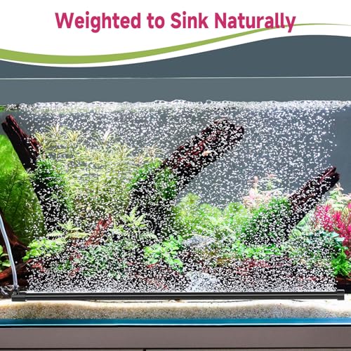 hygger Aquarium Bubble Curtain Wall, Quiet Fish Tank Air Stone with Accessories, High Dissolved Aquarium Bubbler Oxygen Diffuser Decoration for Freshwater & Saltwater - size: 21.7-IN Long