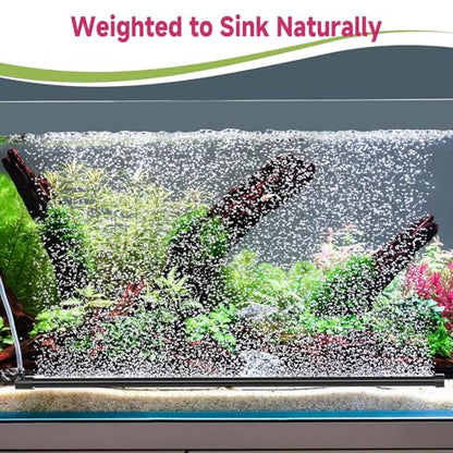 hygger Aquarium Bubble Curtain Wall, Quiet Fish Tank Air Stone with Accessories, High Dissolved Aquarium Bubbler Oxygen Diffuser Decoration for Freshwater & Saltwater - size: 21.7-IN Long