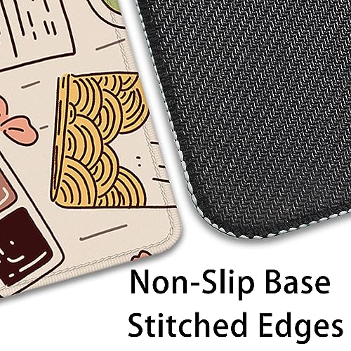 Japanese Ramen Sushi Food Desktop Mouse Pad Desk Pad,Mouse Mat for Desk Mat with Keyboard and Mouse,Gaming Mouse Pads Mousepad for Office Home Work(27.5X11.8 in) - color: Dining Table