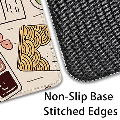 Japanese Ramen Sushi Food Desktop Mouse Pad Desk Pad,Mouse Mat for Desk Mat with Keyboard and Mouse,Gaming Mouse Pads Mousepad for Office Home Work(27.5X11.8 in) - color: Dining Table