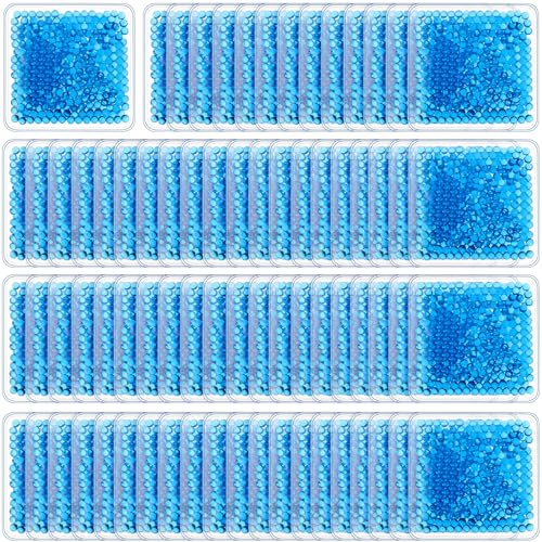 TrelaCo 30 Pack Blue Small Ice Packs for Injuries Reusable Mini Boo Boo Gel Bead Ice Pack Soft Cold Packs Cold Hot Compress for Pain Relief Wisdom Teeth Breastfeeding, Tired Eyes Face Neck - color: Blue