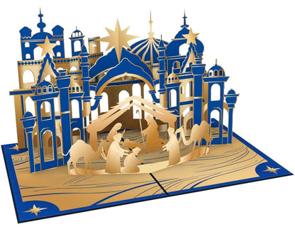 PopLife Nativity Scene 3D Pop Up Card - Handmade Card, Religious Holiday Gift, Blank Christmas - color: Nativity Scene