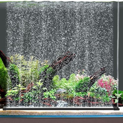 hygger Aquarium Bubble Curtain Wall, Quiet Fish Tank Air Stone with Accessories, High Dissolved Aquarium Bubbler Oxygen Diffuser Decoration for Freshwater & Saltwater - size: 29.5-IN Long
