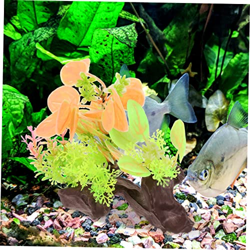 BESPORTBLE Aquatic Decoration Faux Plants Realistic Artificial Aquarium Plants Fish Tank Greenery Small Substrate Desktop Aquarium Grass Plants for Aquarium Underwater Grass Models Plastic