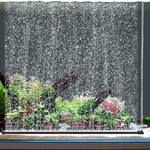hygger Aquarium Bubble Curtain Wall, Quiet Fish Tank Air Stone with Accessories, High Dissolved Aquarium Bubbler Oxygen Diffuser Decoration for Freshwater & Saltwater - size: 37.4-IN Long