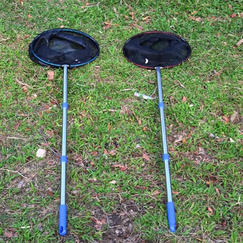Fishing Net 2 Pack Retractable Lightweight Landing Net with Aluminum Rod Handle Fishing Nets for Youth Catch and Release Butterfly Nets - style: 40cm Blue+red