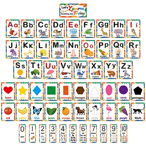 D-FantiX 58 Pieces Alphabet and Number Bulletin Board Set