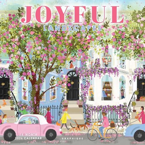 Graphique 2026 Joyful Landscapes Wall Calendar | 12” x 12” | Thick Paper | Home & Office Organizer | Large Monthly Grid | 3 Languages & Marked Holidays | 4 Month Preview Page for 2027 - color: Joyful Landscapes