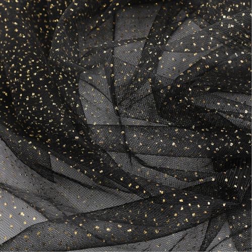 1pc Fall/Halloween Table Runner 10 ft Black Metallic Foil Sheer - color: Black
