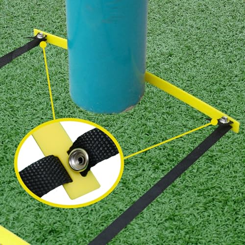 20ft Adjustable Agility Ladder with Carry Bag Training Equipment for Footwork Drills | Football Training Equipment & Speed Ladder for Soccer, Basketball – Fitness Feet Training