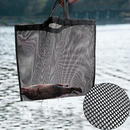 Fish Tournament Weigh in Bag for Bass Fishing, Heavy Duty Fish Bag for Caught Fish Waterproof,Leakproof,Puncture Resistant - color: Black-24×25in