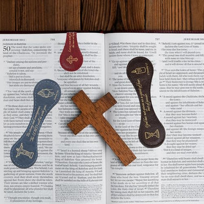 Christian Magnetic Leather Bookmarks: 3 PCS Bible Verse Book Marks, Scripture Book Marker Clips for Religious Gifts, Reading Accessories for Women Men, Bible Study Church School Office Supplies