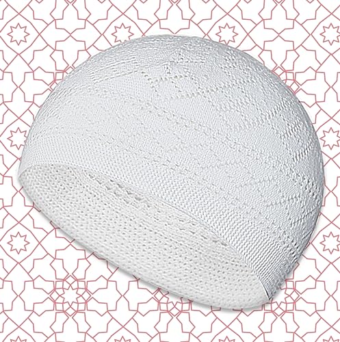 Muslim Prayer Rug Prayer Beads Kufi Hat for Men and Women 100% Breathable Black Skull Beanie Traditional Desing Prayer Mat Eid Ramadan Gifts Islamic Set Salah Mat Taffeta Fabric Soft (Pink) - color: Pink
