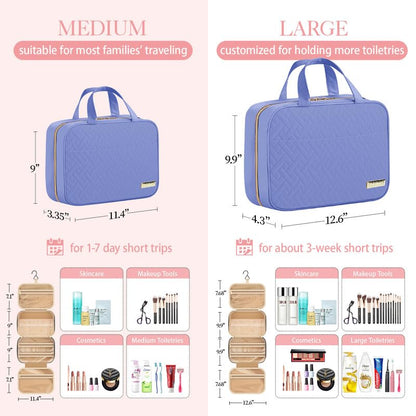 HOTOR Hanging Travel Toiletry Bag Women Men Essentials Aegean-Blue - color: Aegean-Blue, size: Medium