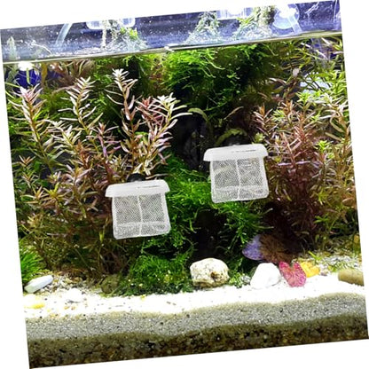 5pcs Fish Tank Separator Net with Cups Fish Breeding Holder Versatile Aquarium Incubator for Hatching and Spawning Net Design