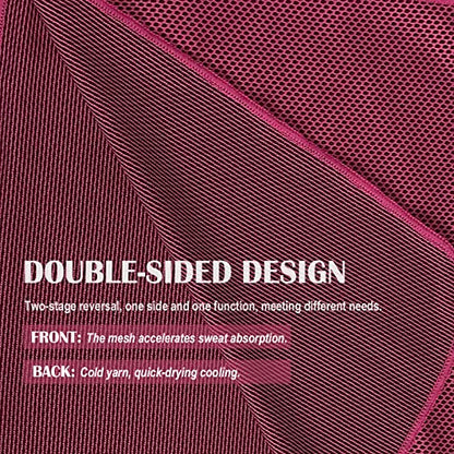 Pack of 20 Cooling Towel 40x12'' Ice Towel for Neck and Face Microfiber Chilly with Bag Breathable Yoga Gym Stay Cool Towels Sweat Rag for Workout Running Camping Pilates Beach, Rose - color: Rose Red