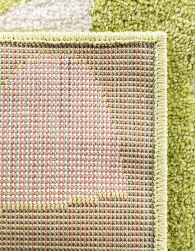 Rugs.com Whimsy Kids Collection Rug – 6 Ft Runner Pastel Green Medium-Pile Rug Perfect for Hallways, Entryways - color: Pastel Green, size: 2' x 6' Runner