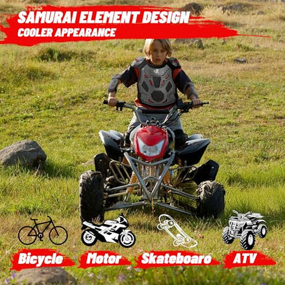 Kids Dirt Bike Gear - ROPPONGI Ran Series Thicken and Breathable Motocross Armor Suit for Boys and Girls, Youth Cycling Chest Protector for Mountain Biking and Motocross Riding