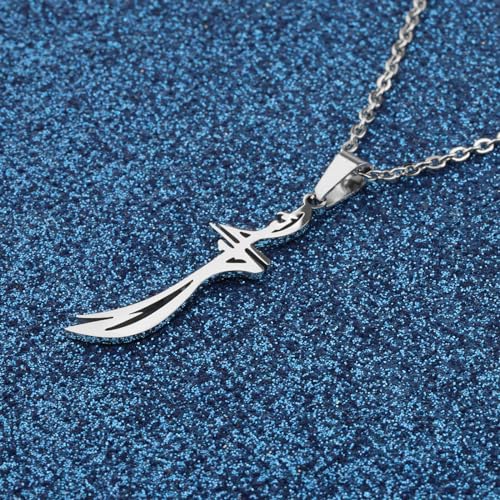 WUSUANED Zulfiqar Necklace Imam Ali Necklace Ya Ali Necklace Islamic Necklace Islamic Gift Zulfiqar Muslim Gift