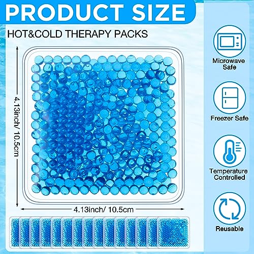 TrelaCo 30 Pack Blue Small Ice Packs for Injuries Reusable Mini Boo Boo Gel Bead Ice Pack Soft Cold Packs Cold Hot Compress for Pain Relief Wisdom Teeth Breastfeeding, Tired Eyes Face Neck - color: Blue