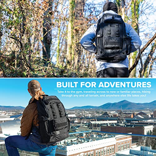 Tactical Backpack and Gym Bag 1000D Nylon Black - color: Black, style: Backpack (Tactical)