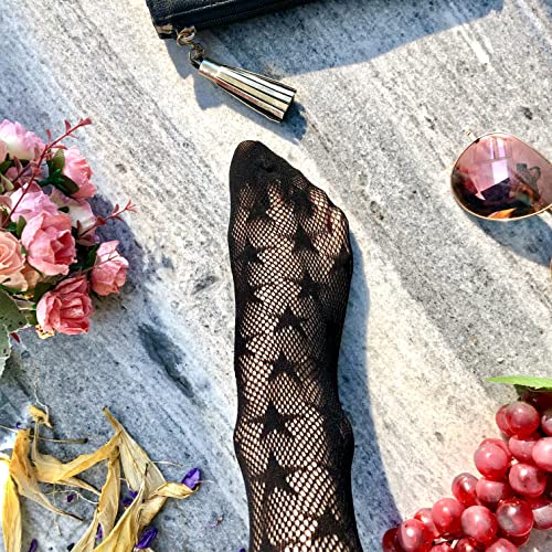 Millennials In Motion Sheer Elegance Patterned Tights - color: Star