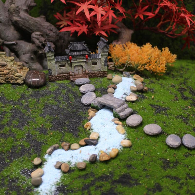 POPETPOP Resin Miniature Bridge Model for Bonsai Landscape Decor | Creative Styling, Unique and Adorable, Garden Placement, DIY Creations, Weather-Resistant Finish