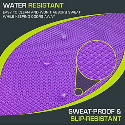 ProsourceFit Exercise Balance Pad, Non-Slip Cushioned Foam Mat & Knee Pad for Fitness and Stability Training, Yoga, Physical Therapy - color: Purple, size: XL - (18.75" x 15")