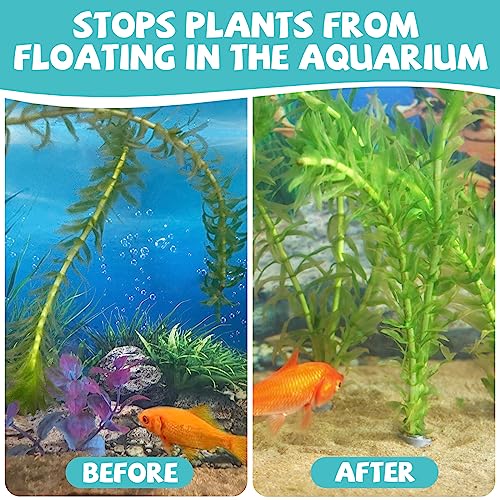 52 Pcs Aquarium Plant Weights, Plant Weights for Fish Tank, Aquarium Plant Anchors, Aquarium Plant Weights for Live Plants, Stops Plants from Floating in The Aquarium.